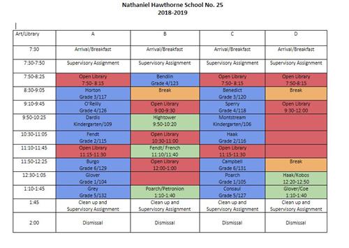 library schedule 2018-2019 